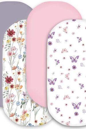 bimocosy Baby Bassinet Fitted Sheets Bassinet Sheet for Baby Girls Boys