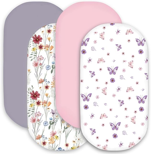 bimocosy Baby Bassinet Fitted Sheets Bassinet Sheet for Baby Girls Boys