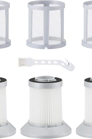 3 Pack Filters for Bissell Zing & Powerforce Bagless Canister Vacuum 2156A / 1665/16652 / 1665W, Zing Vacuum Filter Replacement with 1 Cleaning Brush