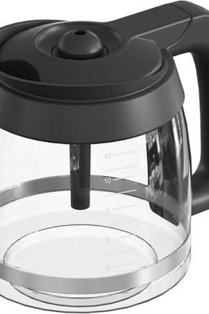 CE200 12-Cup Glass Coffee Pot Replacement Compatible with Ninja Coffee Brewer Maker Models CE251 CE201 CE201C CE200 CE200C Model# XGLSLID200