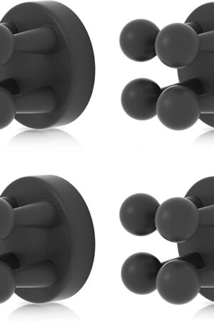 XoYoZo 4 pcs Silicone Toothbrush Holder Multi-Function Hook Waterproof self Adhesive Single Toothbrush Hook Plug Holder for Wall for Hanging Bathroom Kitchen Living Room Office