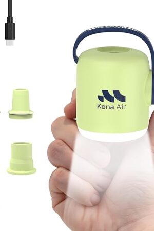 Woowind Electric Air Pump, Cordless Air Mattress Pump for Pool Floats, Swimming Rings, Air Bed, Air Sofa, Rechargeable Battery Powered