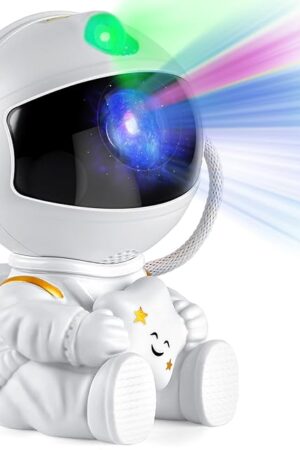 XHSY Astronaut Projector，Star Projector Galaxy Light，Night Light for Kids，Light Projector for Bedroom，Starry Nebula Ceiling LED Lamp，with Remote (White1)