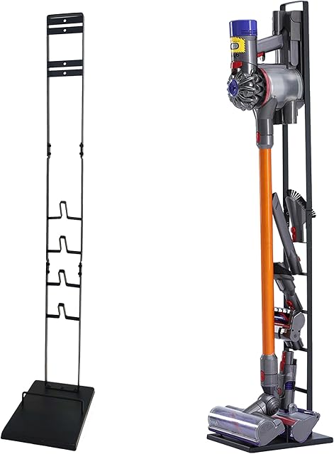 Vacuum Stand for Dyson,Vacuum Accessories Stable Metal Storage Bracket Holder for Dyson Handheld V15 V11 V10 V8 V7 V6 Cordless,DC30 DC31 DC34 DC35 DC58 DC59 DC62 DC74(Black) …