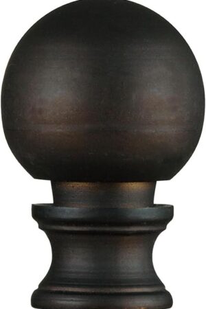 Westinghouse 7000500 Oil Rubbed Bronze Finish Ball Lamp Finial, Black, 1-1/2 Inch