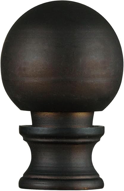 Westinghouse 7000500 Oil Rubbed Bronze Finish Ball Lamp Finial, Black, 1-1/2 Inch