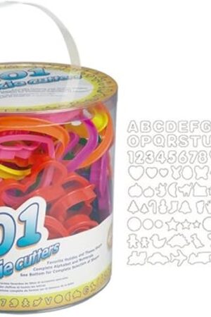 Wilton Cookie Cutters Set, 101-Piece — Alphabet, Numbers and Holiday Cookie Cutters