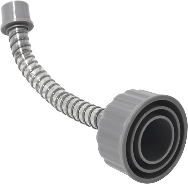 A/C Drain Lines Cleaner Tool in Wet Vac Attachment To Unclog And Evacuate, ABS Plastic Vacuum Hose Compatiable With Most PVC Pipe Sizes, Easy To Use, Grey
