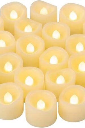 CANDLE IDEA 24 PCS Tea Lights Votive Candle Warm White