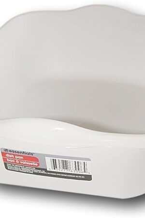 White Plastic Eight Quart Dishpan - 13½ x 11 x 4½H