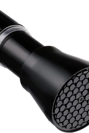Black Spring Tension Curtain Rod 28-52 Inches, 7/8" Diameter Adjustable Shower Curtain Rod No Drill, Anti-slip Heavy Duty Spring Curtain Rod for Windows Bathroom Kitchen Closet Doorway