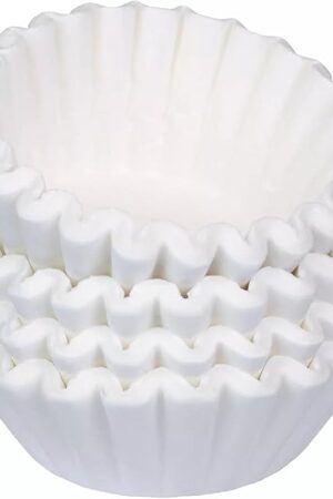 100 Count Basket Coffee Filters,Flat Bottm Paper Filter Compatible With Fellow Aiden Coffee Maker,Work With Batch Brew Filter Basket