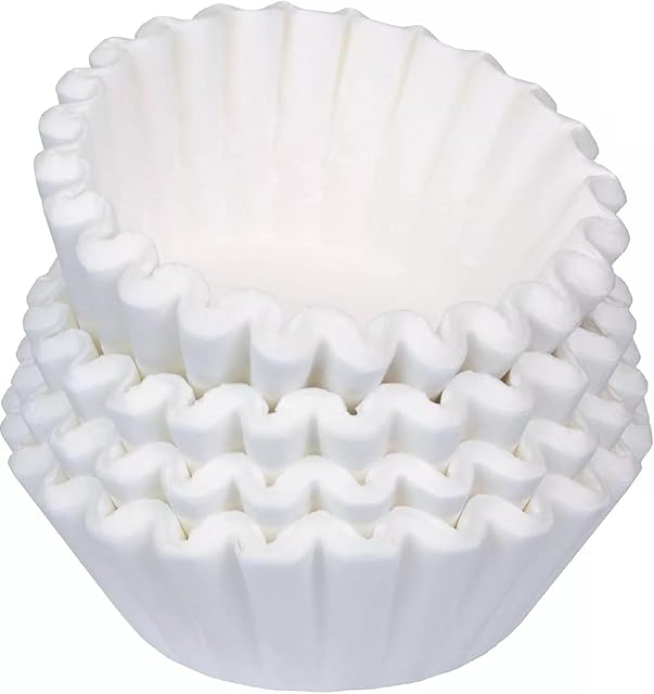 100 Count Basket Coffee Filters,Flat Bottm Paper Filter Compatible With Fellow Aiden Coffee Maker,Work With Batch Brew Filter Basket
