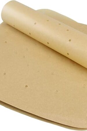Air Fryer Parchment Paper Liners（11"×11"） Square 100Pcs Unbleached Compatible with XXXL Air Fryer,Perfect for 8.5QT/9.5QT/10QT Or Bigger Air Fryers (Brown)