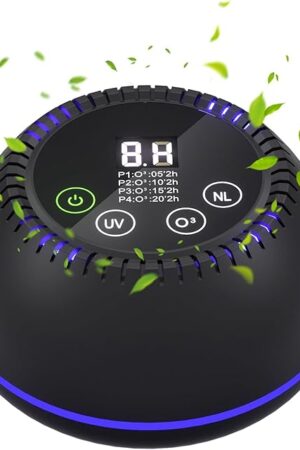 3-in-1 Ozone Machine Odor Removal with 10000mAh Battery, Air Purifier for Pets, Smoke, Home, Closet, Toilet