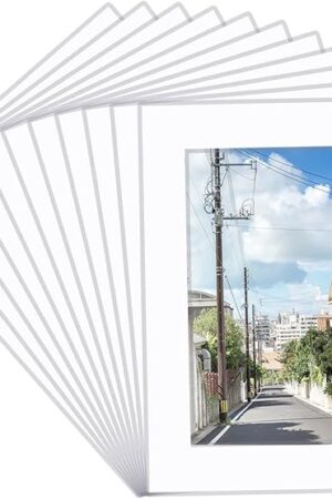 15 Pack 5x7 White Picture Mats, Frame Mattes for 4x6 Pictures Display Photo Frame Mat Core Bevel Cut Mat Board Show Kit for Photos, Prints, Artworks