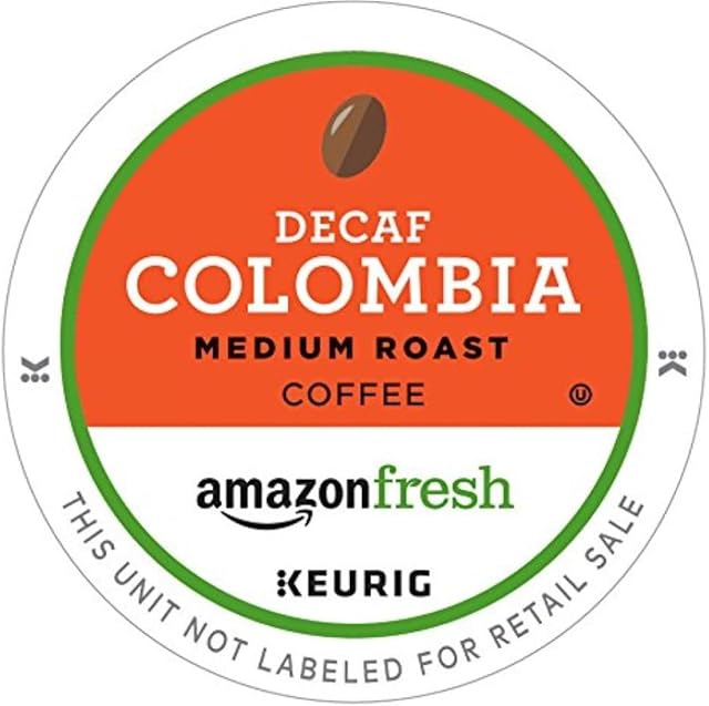 AmazonFresh 80 Ct. K-Cups, Decaf Colombia Medium Roast, Keurig K-Cup Brewer Compatible