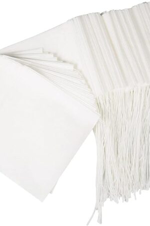 100PCS Tea Filter Bags, Disposable Tea Bags for Loose Leaf Tea, Drawstring Empty Tea Infuser, BetyBedy Tea Steeper, Natural Wood Pulp Paper Material, 1-Cup Capacity（3.15 x 3.94 inch）