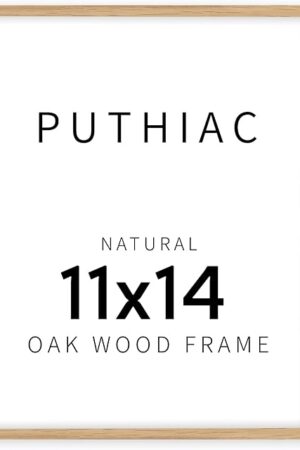 11x14 Oak Wood Picture Frame - Minimalist 11x14 Poster Frame, 11"x14" Frame Wood, Natural Solid Wooden Picture Frames for Wall Art Photo and Prints(1 Pack, Beige)