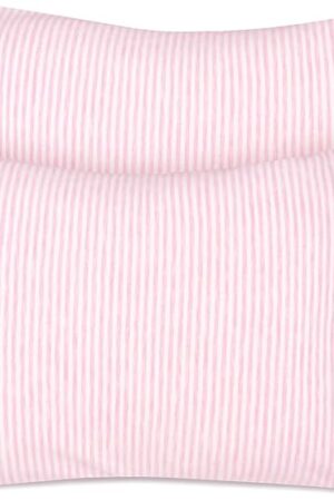 Zenssia Organic Cotton Toddler Pillowcase/Travel Pillowcase Pack of 2 Set 13x18 Inches with Envelope Closure - Soft & Breathable Baby Pillow Case Cover Pink Stripe