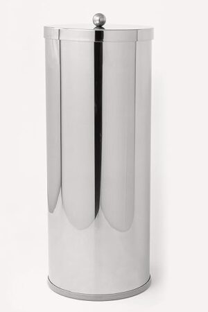 [2023 Upgraded Version] HUJI Rust Resistant Stainless Steel Toilet Paper Roll Canister Holder w/Removable Base for Bathroom Storage (1 Pack, Toilet Paper Canister)