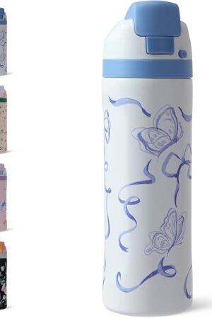 DLOCCOLD 24 oz Insulated Stainless Steel Water Bottle with Straw | Leak-Proof | BPA-Free | for Sports, Travel | Thermos | and School