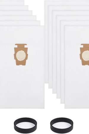 12 Pack Micron Magic Filter Plus Vacuum Bags 205811 204814 204811 for Kb Sentria, Sentria II, Avalir I, Avalir II, G3, G4, G5, G6, Diamond Edition, Generation 3 Vacuums (12 Bags + 2 Belts)