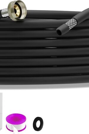 13FT Dehumidifier Drain Hose with 3/4 Inch FHT Leak-Proof and Rust-Resistant Connector Portable AC Tangle-Free Thickened Drain Hose Indoor Perfectly Fit Most Dehumidifier Models