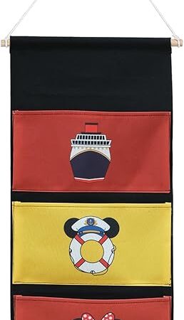 DCL Fish Extender Door Hanger, Cabin Door Hanging Pockets for Fish Exchange Extender Gifts on DCL Cruise Line in 2025 & 2026 (black)