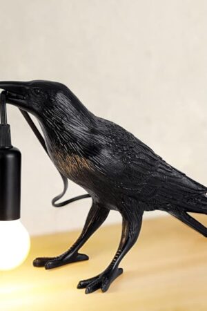 Crow Lamp - Raven Lamp Adjustable Brightness with Bulb，Bird lamp，Crow Light Decor for Bedside Bedroom Living Room Decor