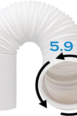 YOUHO Air Conditioner Hose, Portable Exhaust Vent Hose with 5.9 Inch （6?） Diameter, Counterclockwise AC Hose Length to 80 Inch, Universal Replacement AC Vent Hose for LG and Many More Portable AC
