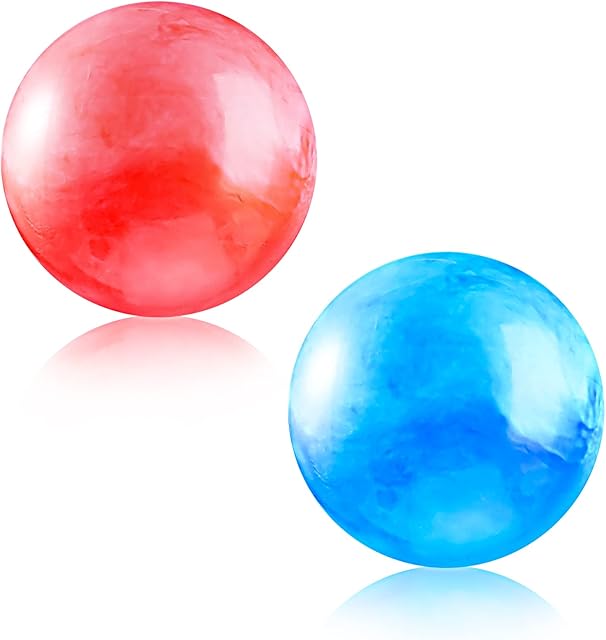 The 8.5 Inch Marbleized Bouncing Balls for Kids, 2 Pieces Cloud Bouncy Balls Inflatable Rubber Playground Ball Bouncy Play Balls for Kids Adults Pet Outdoor School Water Fun