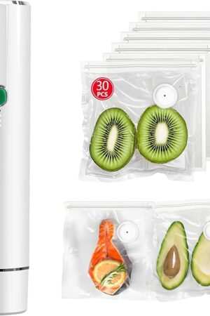Vacuum Sealer, vacuum sealer for food, handheld vacuum sealer(Vacuum Sealers+ 30 reusable vacuum seal bags)