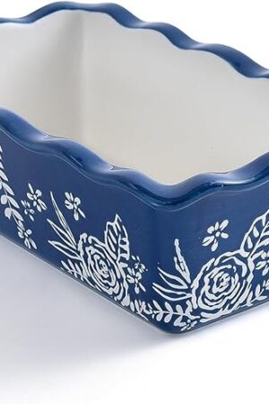 Wisenvoy Loaf Pan Bread Pan Ceramic Baking Pans Hand Paint Meatloaf Pan Nonstick Loaf Pans For Baking Bread