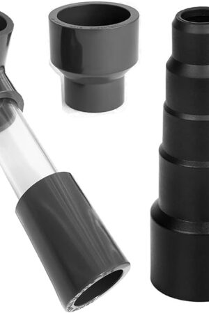 Wet Vac Attachment - AC HVAC Drain Line Vacuum 3/4"", 1"" Adapter to Unclog and Evacuate A/C HVAC Drain Lines, Universal Ac Drain Line Cleaner Tool Vacuum Hose To PVC Pipe Adapter, Black