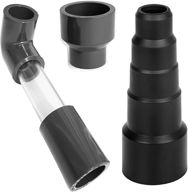 Wet Vac Attachment - AC HVAC Drain Line Vacuum 3/4"", 1"" Adapter to Unclog and Evacuate A/C HVAC Drain Lines, Universal Ac Drain Line Cleaner Tool Vacuum Hose To PVC Pipe Adapter, Black
