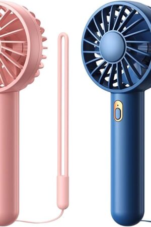 Warmco Portable Handheld Desk Fan, 3 Speed Rechargeable