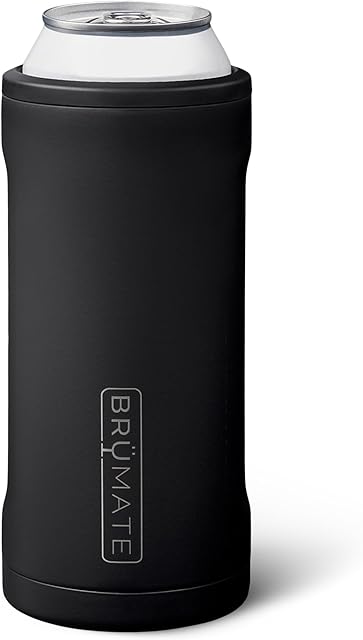 BrüMate Hopsulator Juggernaut Can Cooler Insulated for 24oz / 25oz Cans | Can Insulated Stainless Steel Drink Holder for Beer, Tea, and Energy Drinks (Matte Black)