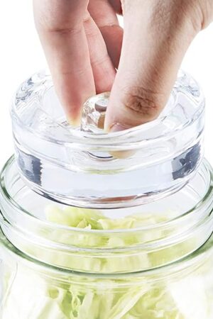 4-Pack of Fermentation Glass Weights with Easy Grip Handle for Wide Mouth Mason Jars