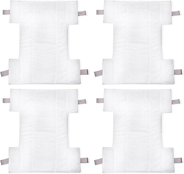 4Pack Pads for Shark Dust-Away Advanced Micro-Fiber Replacement Pads - Compatible with Shark Rocket Dust-Away, Rotator, Navigator Lift-Away Pro Vacuum, Ultra Light Stick Vacuum, Hv300 Series