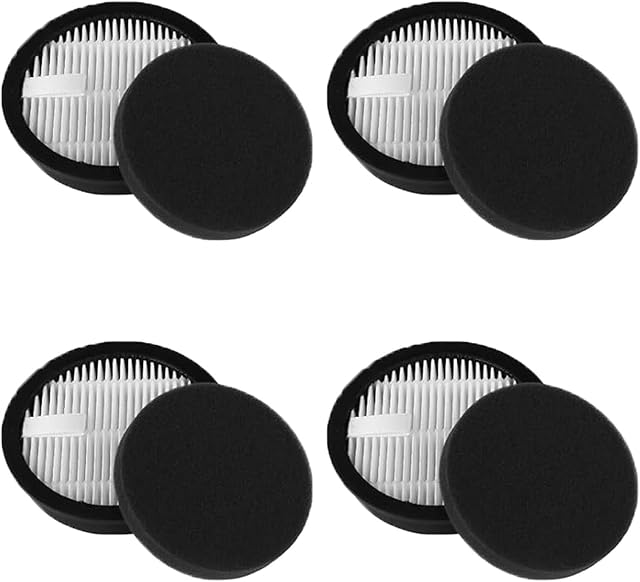 AceVac 11 HEPA Vacuum Replacement Filter Compatible with AFNOP Acevac11 Cordless Vacuum Cleaner (4 Pack Hepa Filters and 4 Pack Sponge Sets)