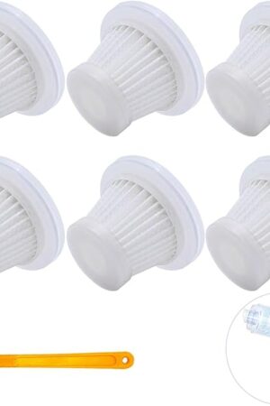 6-Pack LT-117C HEPA Filter Replacement: for KMM Handheld Car Vacuum Cleaner