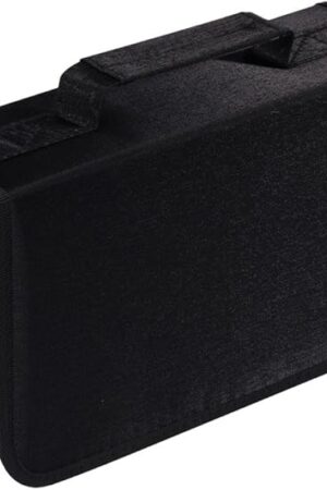 128 Capacity CD/DVD case Wallet, Storage,Holder,Booklet by Rekukos（Black）