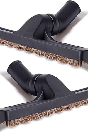 2Pcs Upgraded Vacuum Floor Brush Universal Vacuum Hardwood Brush 1 1/4 inches Durable Vacuums Hard Floor Brushes Multi Vacuum Accessories with Horse Hair Soft Bristles Attachment for Shop Vac