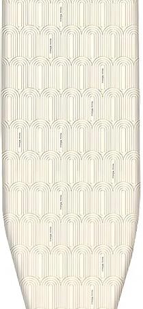 19x51 Ironing Board Cover and Pad with Elastic Edge and Scorch and Stain Resistant Thick Padding(Beige,51.1 L x 19.6 in W (130 x 50 cm))