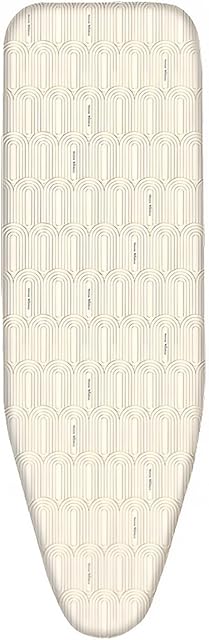 19x51 Ironing Board Cover and Pad with Elastic Edge and Scorch and Stain Resistant Thick Padding(Beige,51.1 L x 19.6 in W (130 x 50 cm))