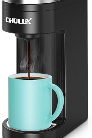 CHULUX Single Serve Coffee Maker Mini Coffee Machine for K Cup Travel