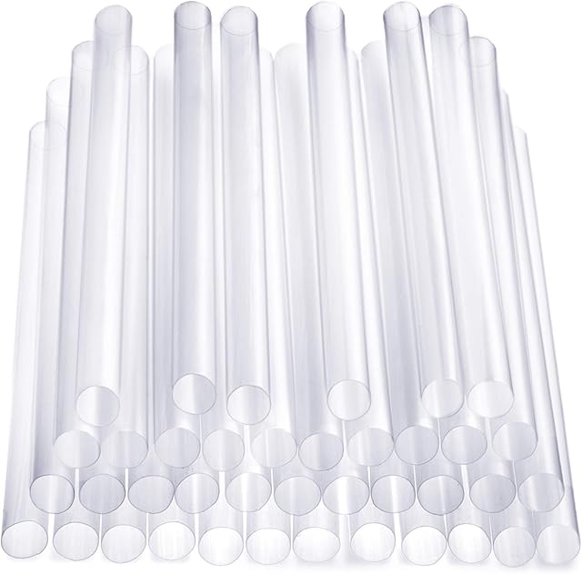 Comfy Package Jumbo Smoothie Straws - 100 Pack, Clear Plastic Boba & Milkshake Straws