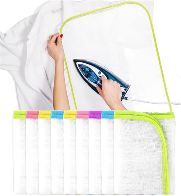 5 Packs Household Ironing Cloth, Protective Scorch Saving Mesh,Reusable Ironing Scorch Mesh Cloth, Heat Resistant Ironing Pressing Pad is Suitable for Home and Travel Use(40 * 60)
