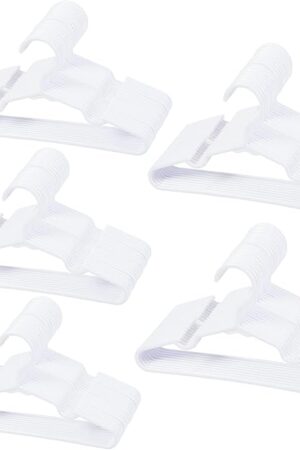 100 pcs White Baby Nursery Closet Hangers,Non-Slip Laundry Infant Pant Hanger for Newborn Clothes,Ultra-Thin Child Coat Hanger for Girl Boy Toddler Kids
